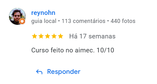 Avaliação de aluno no Google