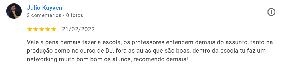 Avaliação de aluno no Google